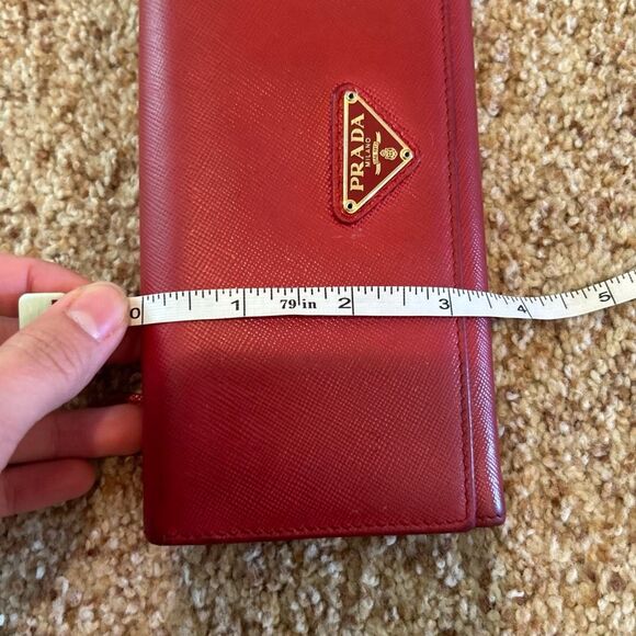 Prada Milano Red Long Snap Wallet - Picture 12 of 15